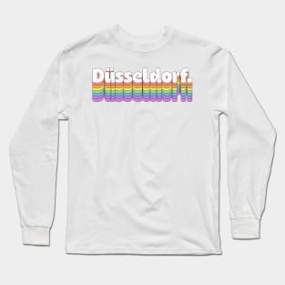 Düsseldorf \\\//// Retro Typography Design Long Sleeve T-Shirt